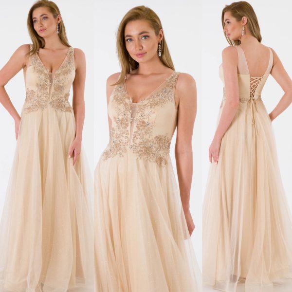 Robe de soirée longue en tulle très élégante - immagine 2