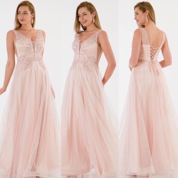 Robe de soirée longue en tulle très élégante - immagine 4