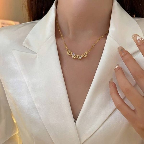 Collier avec Pendentif Magnétique, Bijou en forme de Trèfle Porte-Bonheur, pour Femme - immagine 6